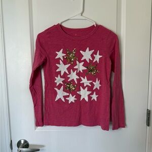 Girls J Crew Long Sleeved Star Shirt